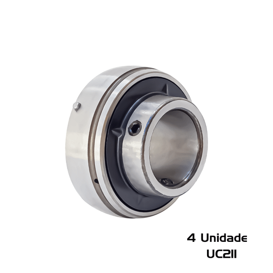 Kit 4 Rolamento Para Mancal UC211 UC 211 Dmr