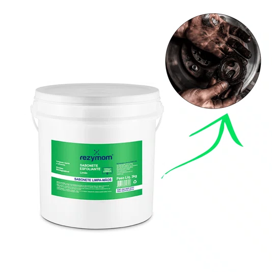 Kit 4 Sabonete Limpa Mãos Esfoliante Limão 3kg Rezymom