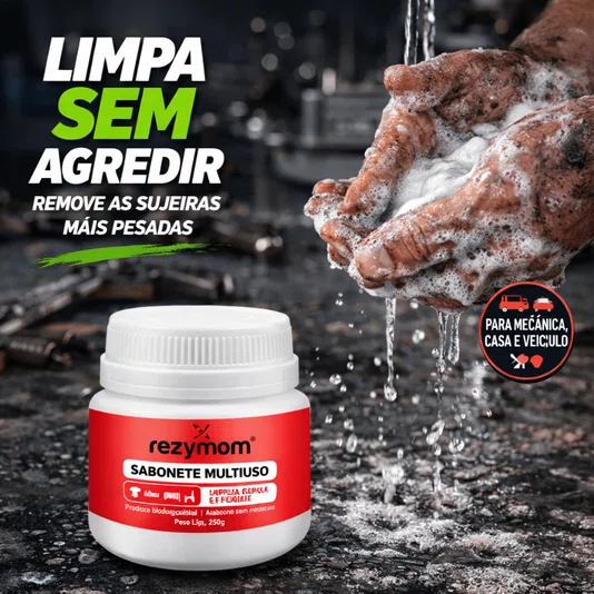 Kit 4 Sabonete Limpa Mãos Multiuso Pote 250 Gramas Rezymom