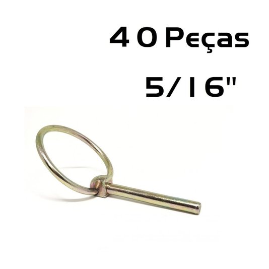 Kit 40 Pino Quebra Dedo 5/16 Trava c/ Argola Fixar