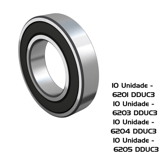 Kit 40 Rolamento 6201 6203 6204 6205 DDUC3 10 Peças Cada Dmr