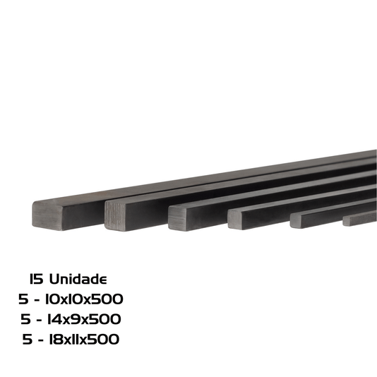 Kit 5 Chaveta 10x10 + 5 Chaveta 14x9 + 5 Chaveta 18x11