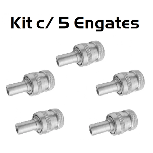 Kit 5 Engate Rapido de Aluminio 1/2 Cerveja Artesanal Garden
