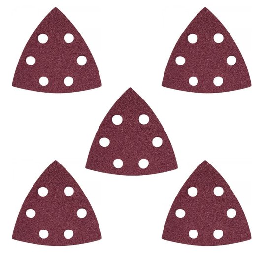 Kit 5 Lixas Triangular para Multiferramenta Madeira Grão 80