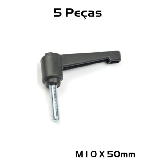 Manípulo Alavanca Trava Macho M10 X 50mm Zamak- 5 Unidade