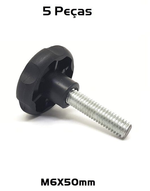 Kit 5 Manipulo Macho Rosca M6 X 50 - 1,00 3522 Margarida