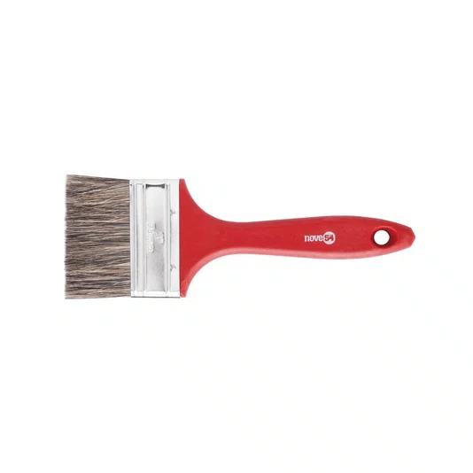 Kit 5 Trincha Pincel Gris 3 Polegadas Cabo Plástico