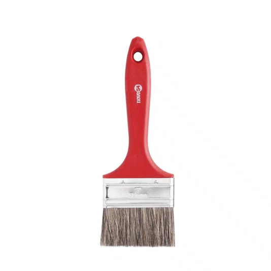 Kit 5 Trincha Pincel Gris 3 Polegadas Cabo Plástico
