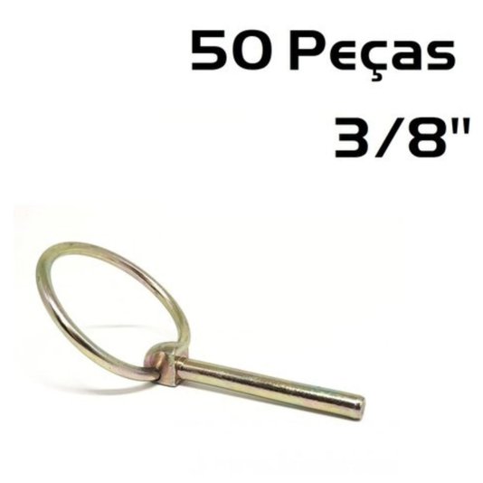 Kit 50 Pino Quebra Dedo 3/8 Trava c/ Argola Fixar