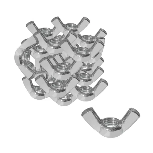 Kit 500 Porca Borboleta M6 Rosca Grossa Ma 1.00 Zincada