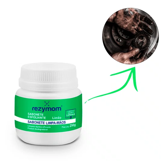 Kit 6 Sabonete Esfoliante Limpa Mãos Limão 250g Rezymom