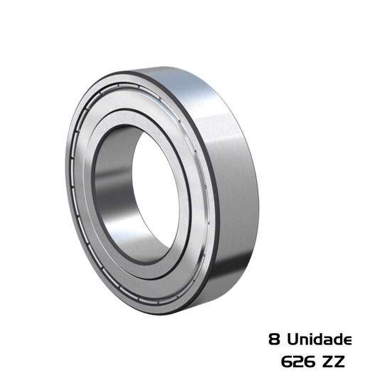 kit 8 Rolamento 626 ZZ 6x19X6 Radial Skf