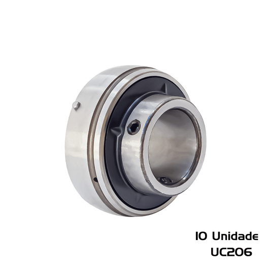 Kit C/ 10 Rolamento Para Mancal Uc 206 Uc206 Para Eixo 30mm