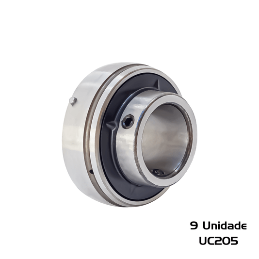 Kit C/ 9 Rolamento Para Mancal Uc 205 Uc205 Para Eixo 25mm