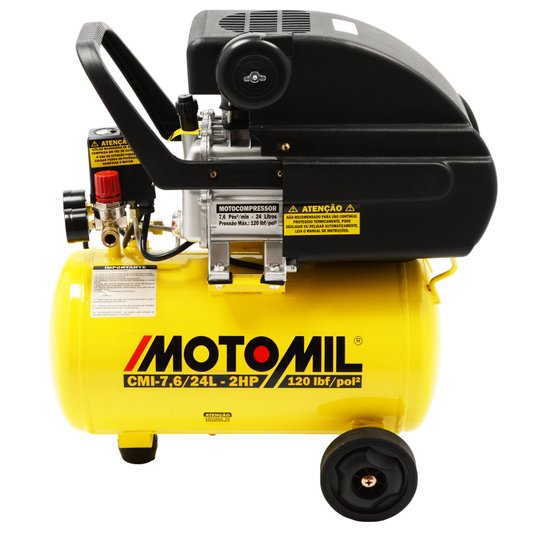 Kit Pintura Compressor Motomil Pistola Mangueira Conectores