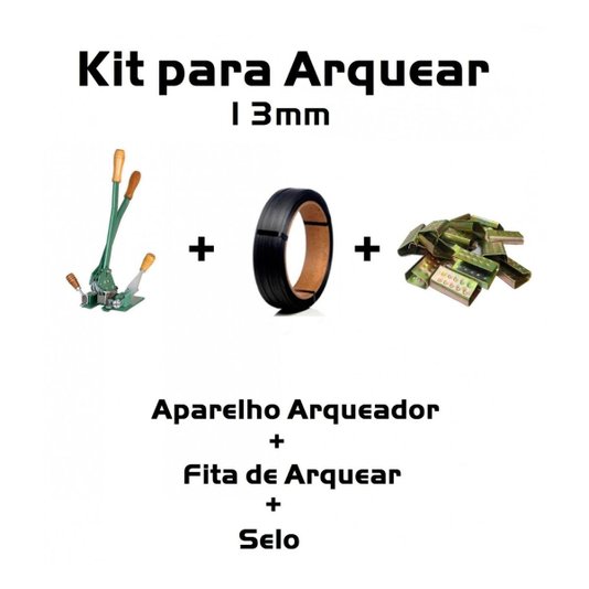 Kit Máquina Aparelho Arqueador e Fita de Arquear 13mm e Selo
