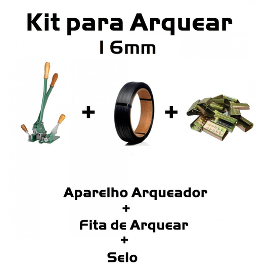 Kit Máquina Aparelho Arqueador e Fita de Arquear 16mm e Selo