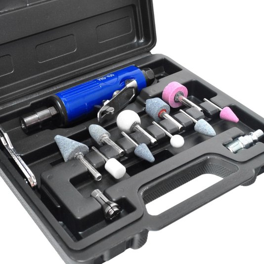 Kit Mini Retifica Pneumática Reta 1/4 25000 Rpm Pro-430k Pdr