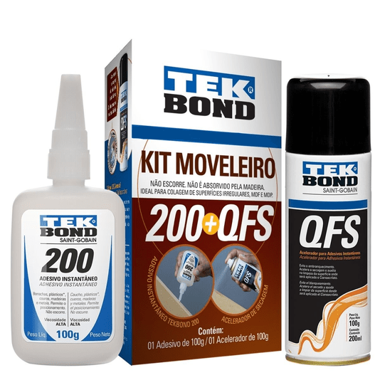 Kit Moveleiro 200 100g a + Qfs 200ml Tekbond
