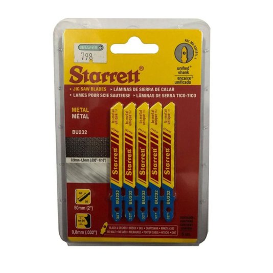 Lâmina de Serra Tico-tico Bi-metal 50mm 32 Dentes - Starret