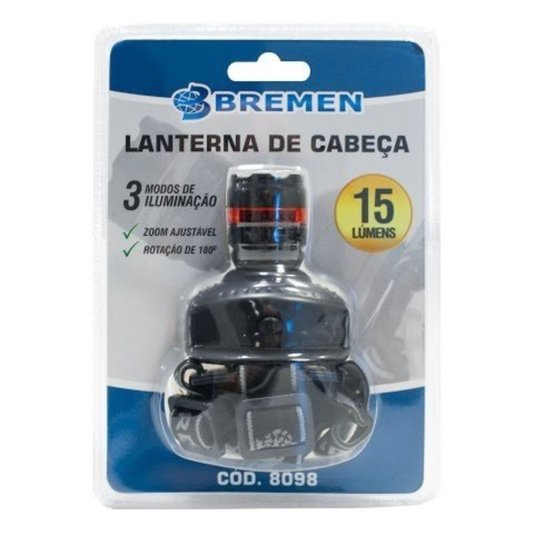 Lanterna de Cabeça Led 1w 15 Lumens a Pilha