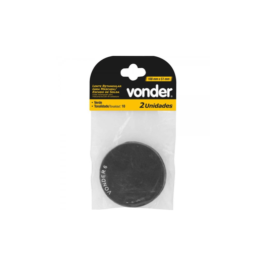 Lente Redonda 50mm Verde para Óculos de Maçarico T.6 Vonder