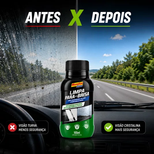 Limpa Para-brisa 100ml Automotivo Visibilidade Máxima