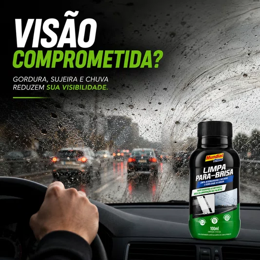 Limpa Para-brisa 100ml Automotivo Visibilidade Máxima