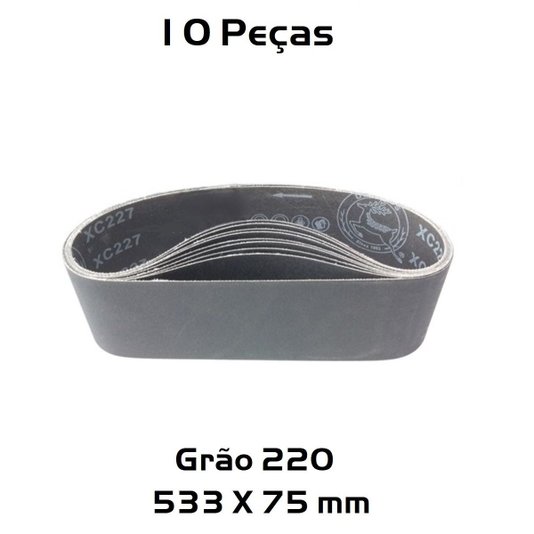 Lixa Cinta Para Vidro 533 X 75 mm Grão 220 XC227 - 10 Und