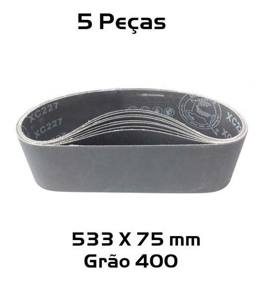 Lixa Cinta Para Vidro 533 X 75 mm Grão 400 XC227 - 5 Unidade