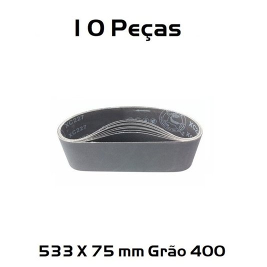 Lixa Correia Cinta Para Vidro 533 X 75mm Grão 400 10 Unidade