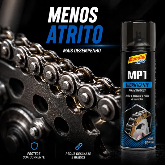 Lubrificante P/ Correntes Spray 250ml Reduz Ruídos Ferrugem