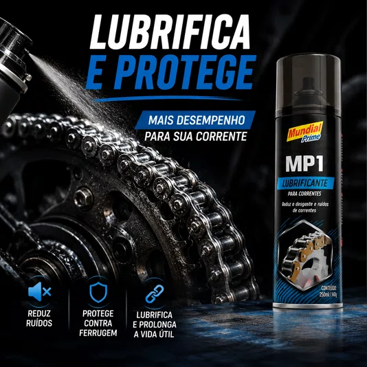 Lubrificante P/ Correntes Spray 250ml Reduz Ruídos Ferrugem