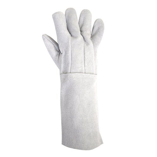 Luva de Raspa de Couro Punho Medio 15cm