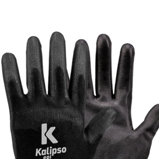 Luva de Segurança Pu Preta Tamanho P 7 Kalipso