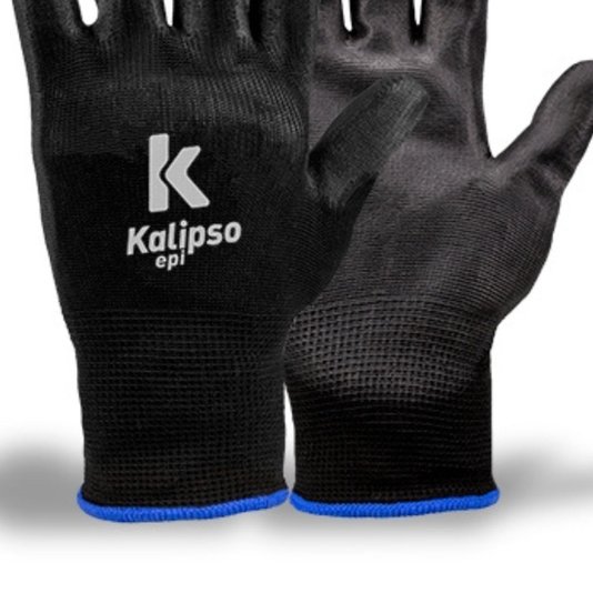 Luva de Segurança Pu Preta Tamanho Xg 10 Kalipso
