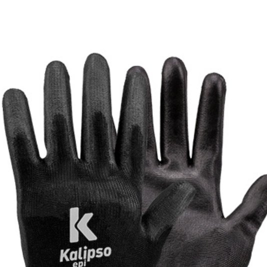 Luva de Segurança Pu Preta Tamanho Xg 10 Kalipso