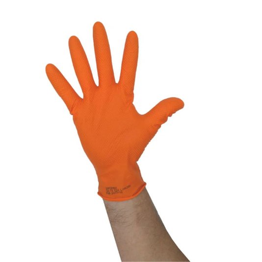 Luva Nitrilica Ignite Orange Tamanho G Resistente Supermax