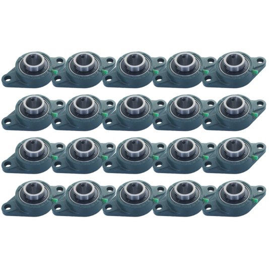 Mancal Oval Flange FL204 + Rolamento P/ Mancal UC204 20 Und