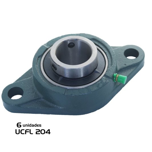 Mancal Oval Flange + Rolamento UCFL204 6 Und