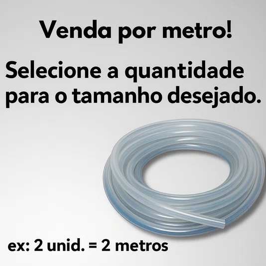 Mangueira de Silicone 6 X 10mm Atoxica Alimenticia Cerveja