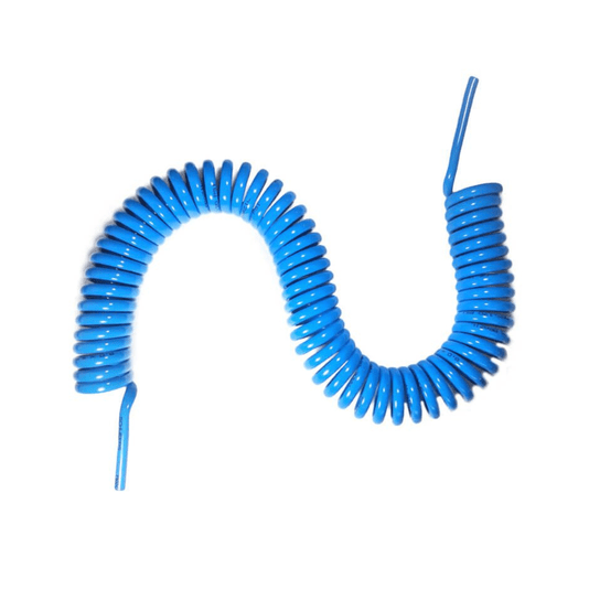 Mangueira Espiral Tubo Pu 7,5 Metros 8mm Azul Sem Terminais