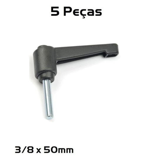 Manipulo Alavanca Trava Macho 3/8 x 50mm Zamak - 5 Unidade