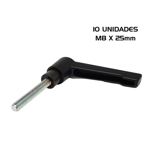 Manipulo Alavanca Trava Macho M8X25mm Zamak 7835 10 Unidade