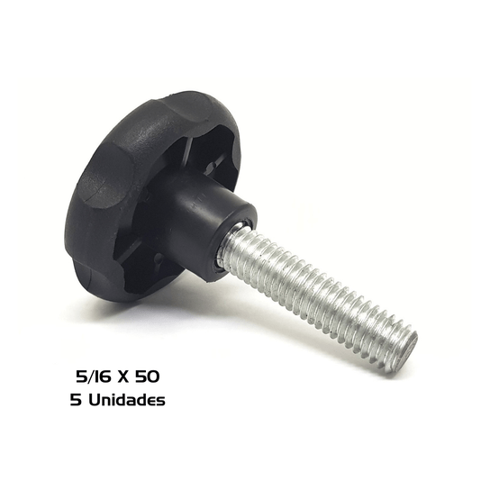 Manipulo Macho 5/16x50mm Rosca 5/16" Modelo Margarida 5 Und
