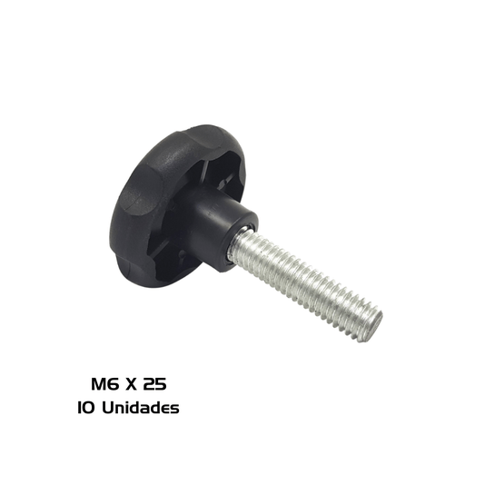 Manipulo Macho M6 x 25mm - 10 Unidade