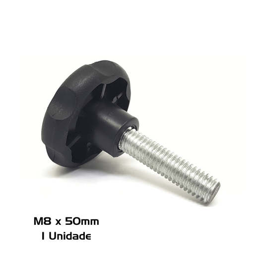 Manipulo Macho M8 X 50mm - 6040 Rosca Ma 8 -1,25 Modelo Margarida