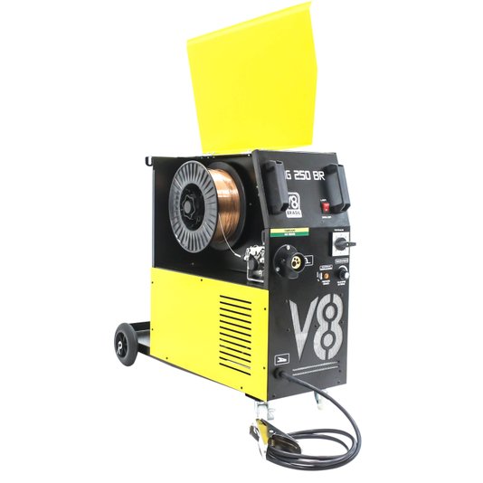 Máquina de Solda MIG 250BR 220V Mono 60HZ C/ Tocha V8 Brasil