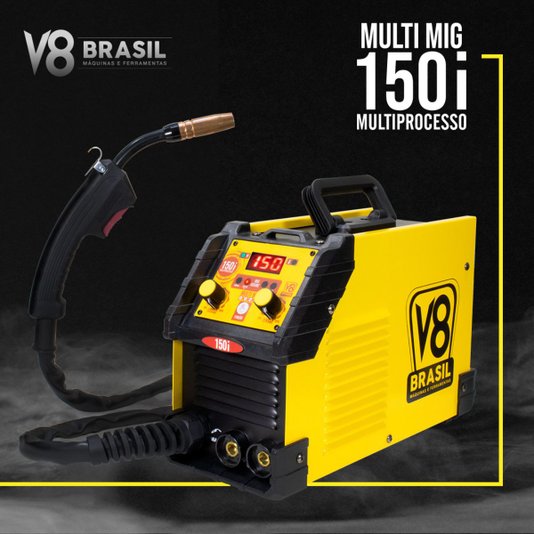 Maquina de Solda Multiprocesso 150i Mig / Mma / Tig Seca V8
