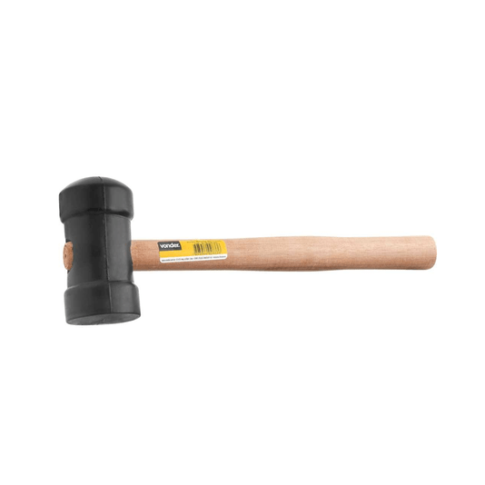 Martelo de Borracha com Cabo de Madeira 60mm Vonder